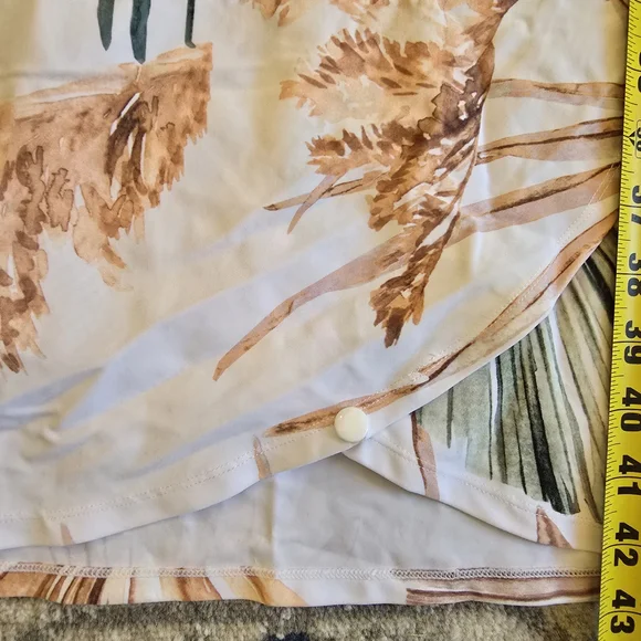 Dainty Jewells Sunset Scene Swimdress with Green and Tan Palm Print - Picture 5 of 9